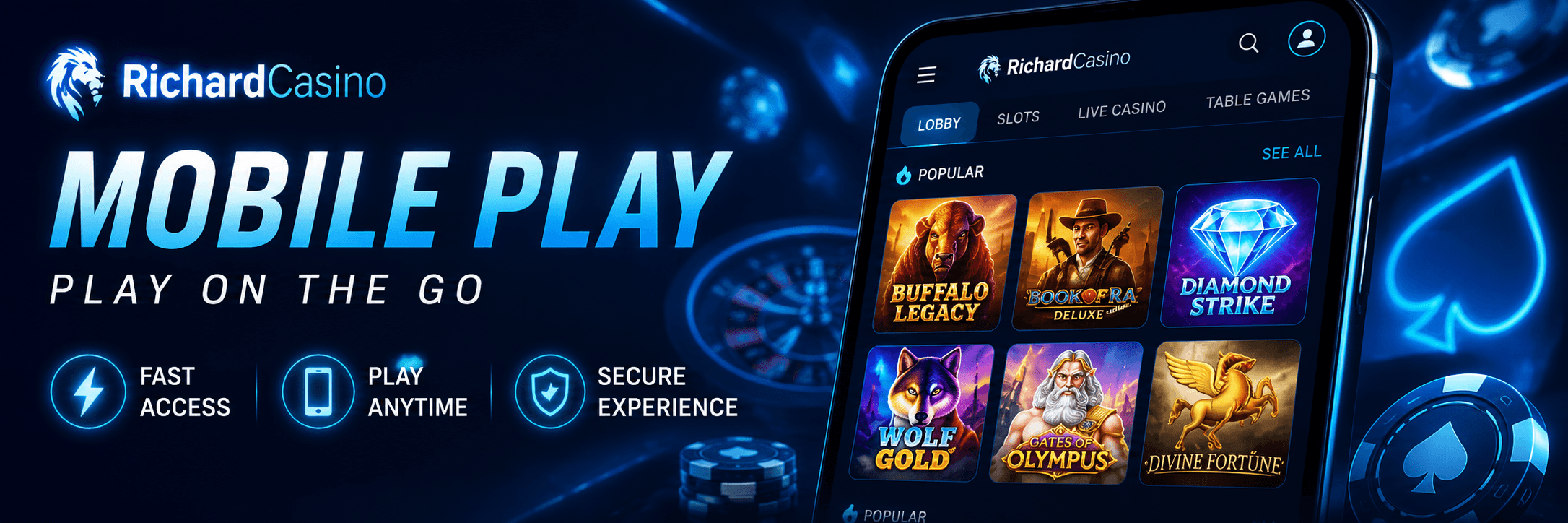 Pokies, Live Casino and Software Providers at Richard Casino